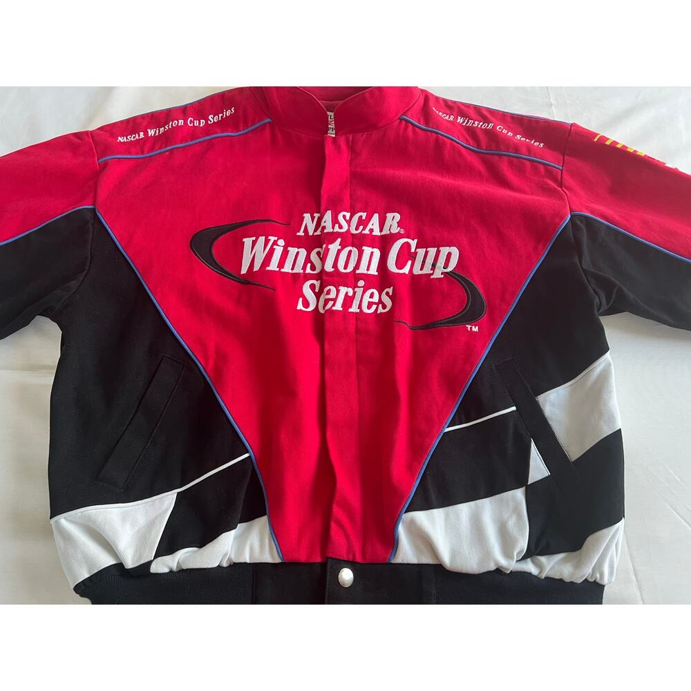 Bulldawg Racing Apparel NASCAR Winston Cup Jacket size Medium Red Black VTG